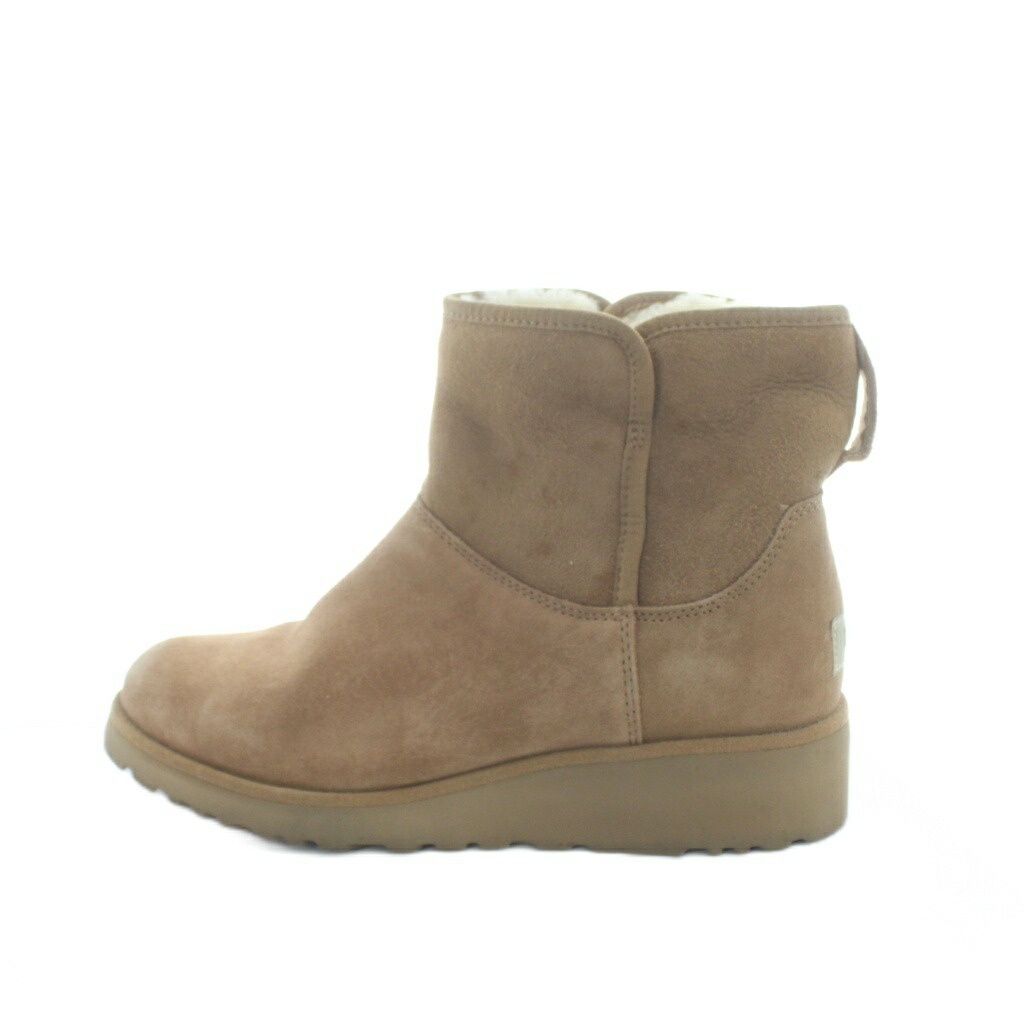 【中古】アグ オーストラリア連邦 UGG australia F20016E 遊撃手ブーツ ムートンレザー ロゴタイプ 24.5糎 茶 赤銅色 ■GY18 /MQ レディース 【ベクター 古着】 260320