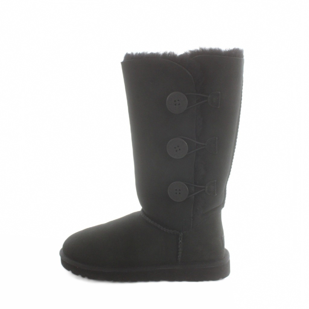 【中古】アグ オーストラリア連邦 UGG australia 1873 W BAILEY BUTTON TRIPLET 遊撃手ブーツ 羊肉 ロゴタイプ 名取り草 24糎 黒 黒いこと ■GY40 /MQ レディース 【ベクター 古着】 260322