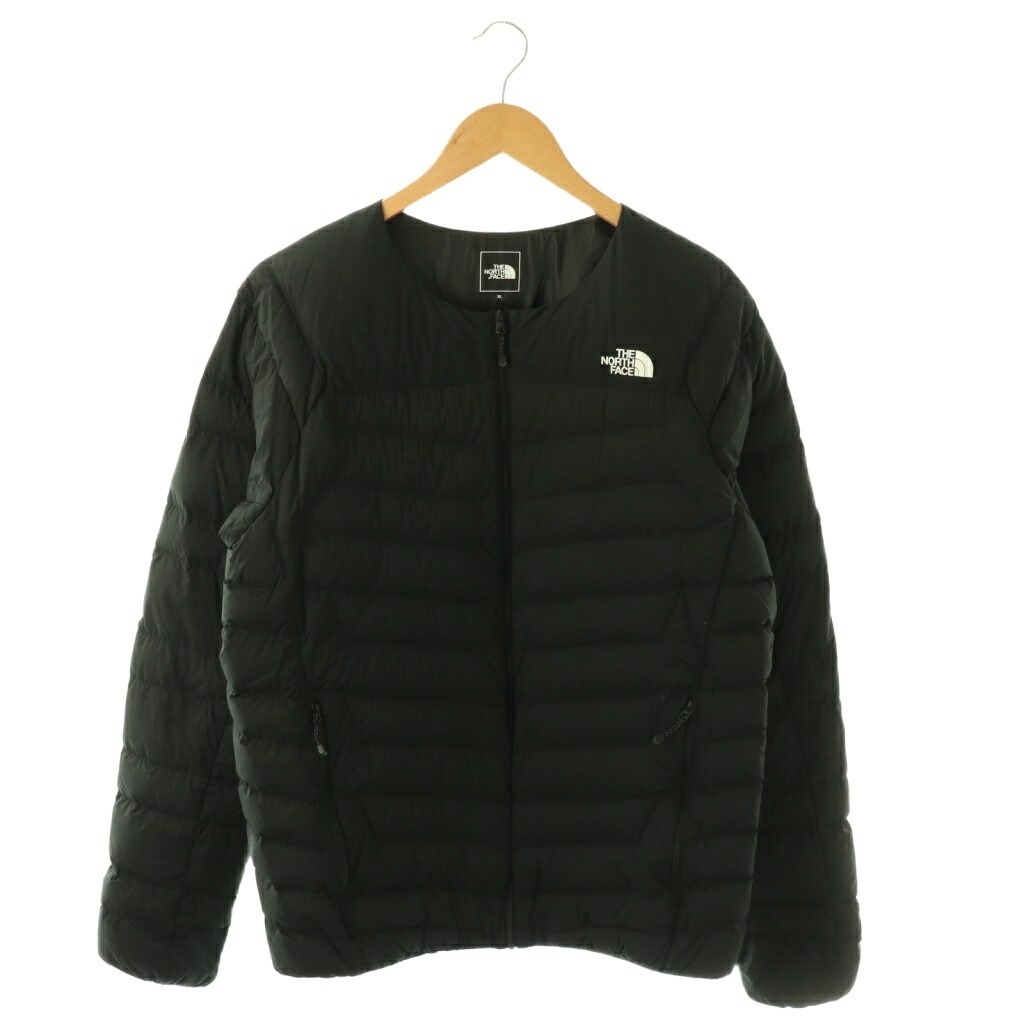 【中古】ザノースフェイス THE NORTH FACE 落ち込む上衣 サンダーラウンドネックジャケット ナイロン ロゴタイプ XL 黒 黒いこと /SS ■os メンズ 【ベクター 古着】 260321