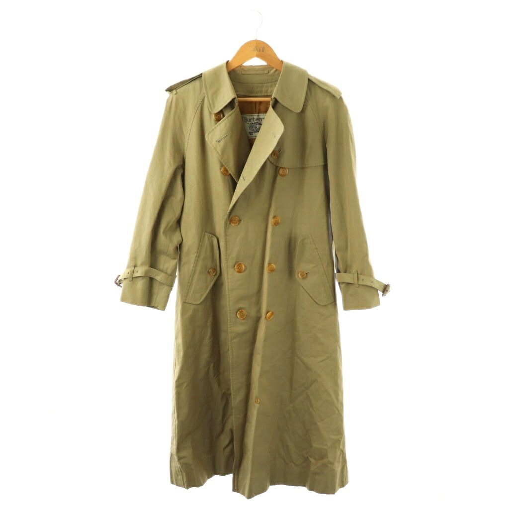 【中古】バーバリーズ Burberrys トレンチコート ノバチェック裏地 ラインドライブ付き添い人 9AR カーキベージュ /ES ■GY11 レディース 【ベクター 古着】 260319
