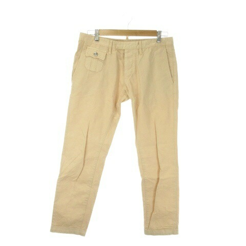 【中古】ディースクエアード DSQUARED2 コットンパンツ 46 ベージュ 無地 長丈 ロールアップ /AO41 ■GY99 メンズ 【ベクトル 古着】 260324