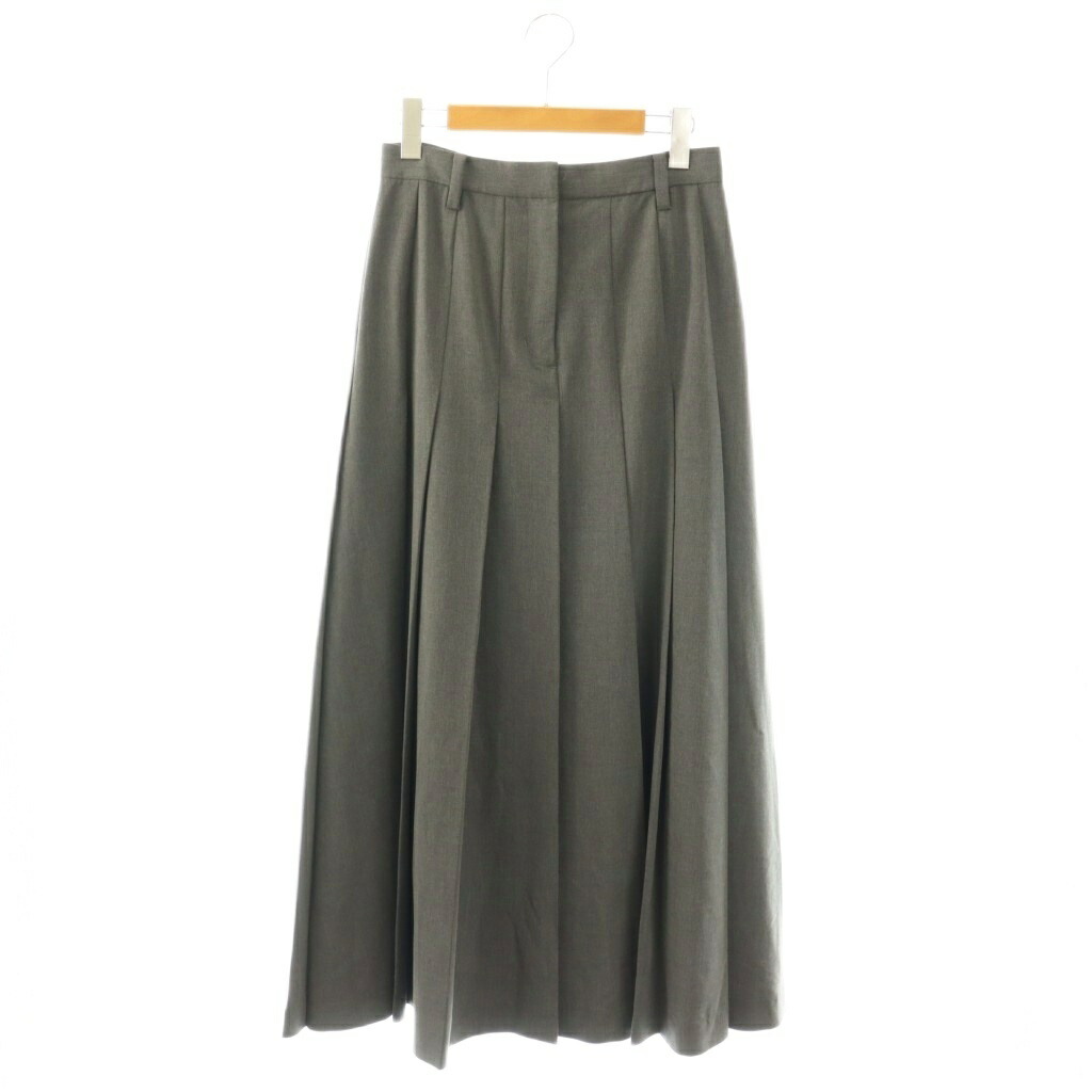 【中古】クラネ CLANE WIDE PLEATS LONG SKIRT プリーツスカート ロング グレー /HK ■GY20 レディース 【ベクトル 古着】 260326