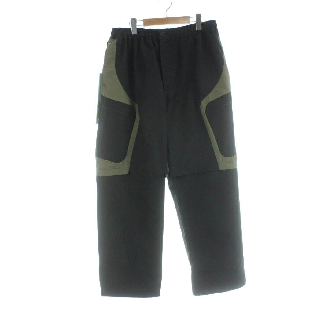 【中古】未使用品 マジックスティック MAGIC STICK 24AW-MS8-010 WR TECH 2WAY TRACK PANTS BLK トラックパンツ タグ付き ストレート ジップフライ L 黒 ブラック カーキ ■GY72 /MQ メンズ 【ベクトル 古着】 260319