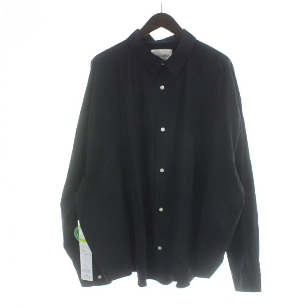 【中古】未使用品 マジックスティック MAGIC STICK 25FW-MS8-011 2FACE DRESS SHIRT V2 BLK ドレスシャツ タグ付き 長袖 XL 黒 ブラック ■GY72 /MQ メンズ 【ベクトル 古着】 260319