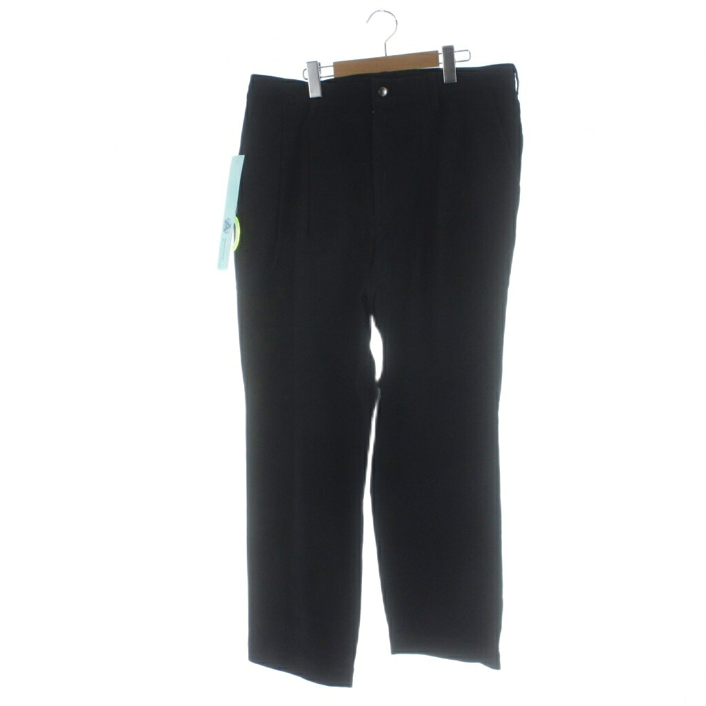 【中古】未使用品 マジックスティック MAGIC STICK 25FW-MS8-016 NEO JEAN TROUSERS ストレートパンツ ジップフライ ロゴ M 黒 ブラック ■GY72 /MQ メンズ 【ベクトル 古着】 260316｜ブランド古着ベクトルプレミアム店