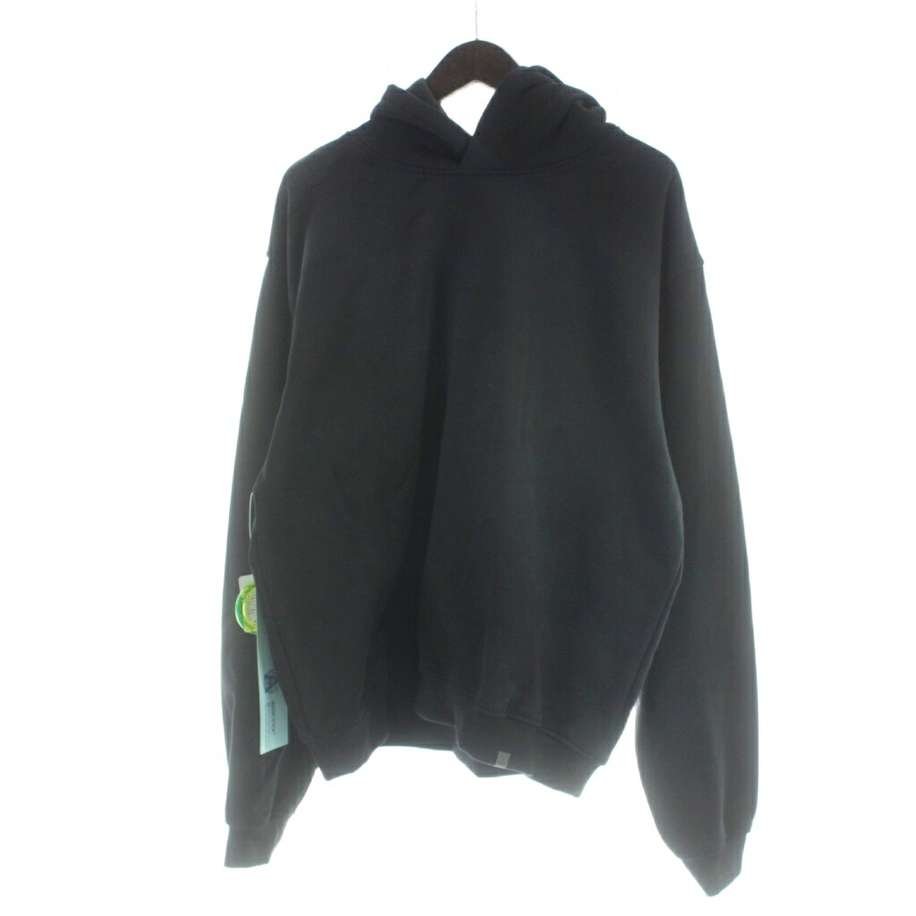 【中古】未当て嵌める品 神通力突っ支い棒 MAGIC STICK 25FW-MS9-025 2TONE COMFORT HOODIE スウェットパーカートレーナー 吹きつける刷り上げる 長袖 ボンネット L 黒 黒いこと ■GY72 /MQ メンズ 【ベクター 古着】 260316 トップス-パーカー