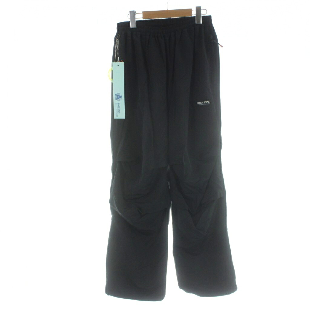 【中古】未使用品 マジックスティック MAGIC STICK 25FW-MS10-028 NEW TRAINING TRACK PANTS ナイロンパンツ ストレート タグ付き M 黒 ブラック ■GY72 /MQ メンズ 【ベクトル 古着】 260319|ブランド古着ベクトルプレミアム店