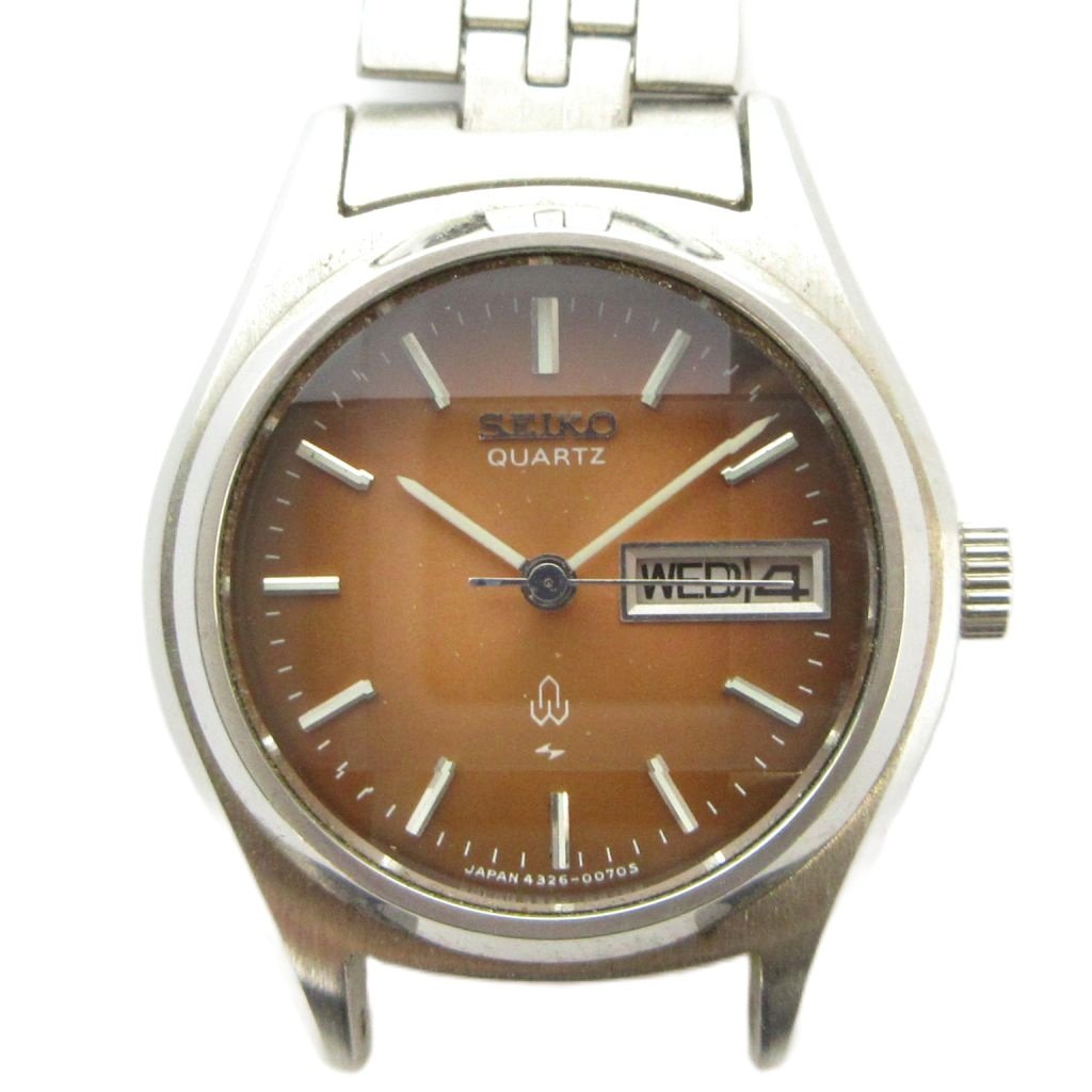 【中古】セイコー SEIKO ジャンク品 4326-0070 腕時計 ウォッチ クォーツ カレンダー付き シルバー色 ■GY18 /MQ レディース 【ベクトル 古着】 260331