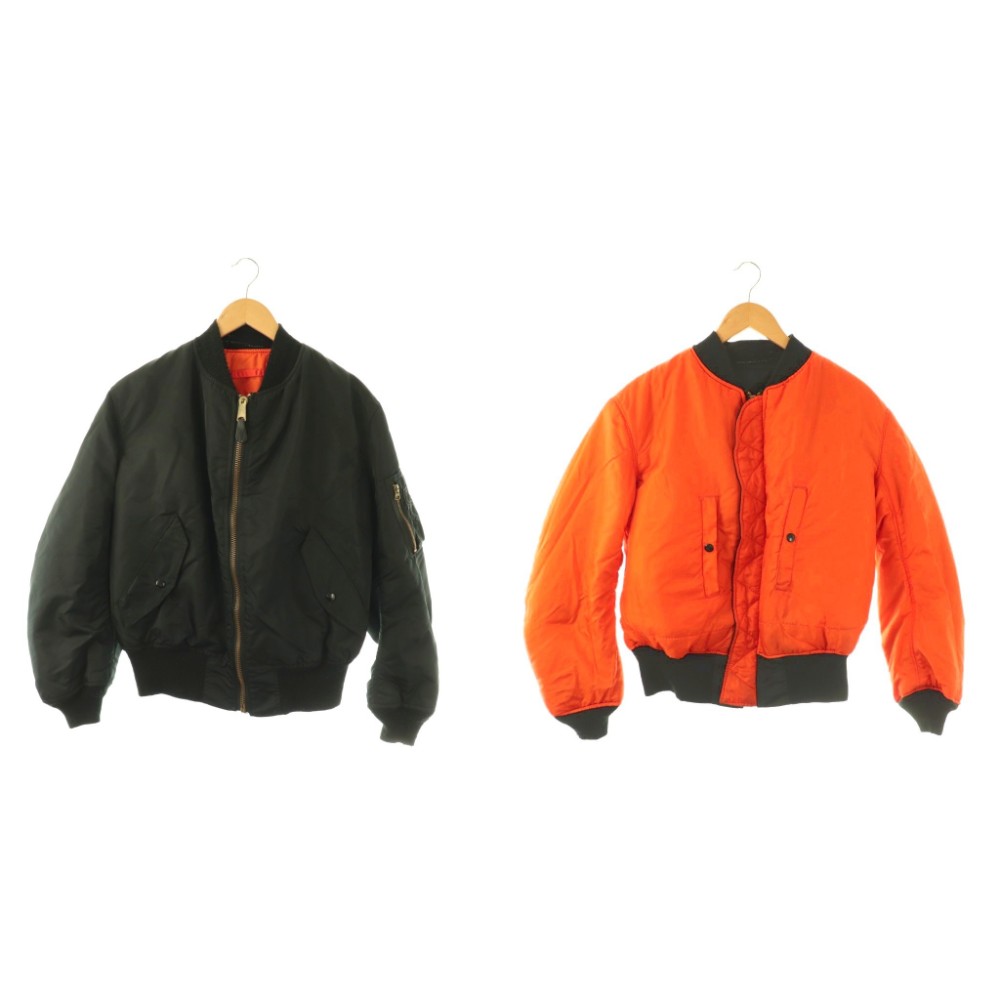 【中古】アルファ ALPHA 80-90's MA-1 中綿ジャケット ナイロン ブルゾン リバーシブル アウター バイカラー M オレンジ 黒 ブラック MIL-J-82790J /BB ■GY12 メンズ 【ベクトル 古着】 260330 14,839円