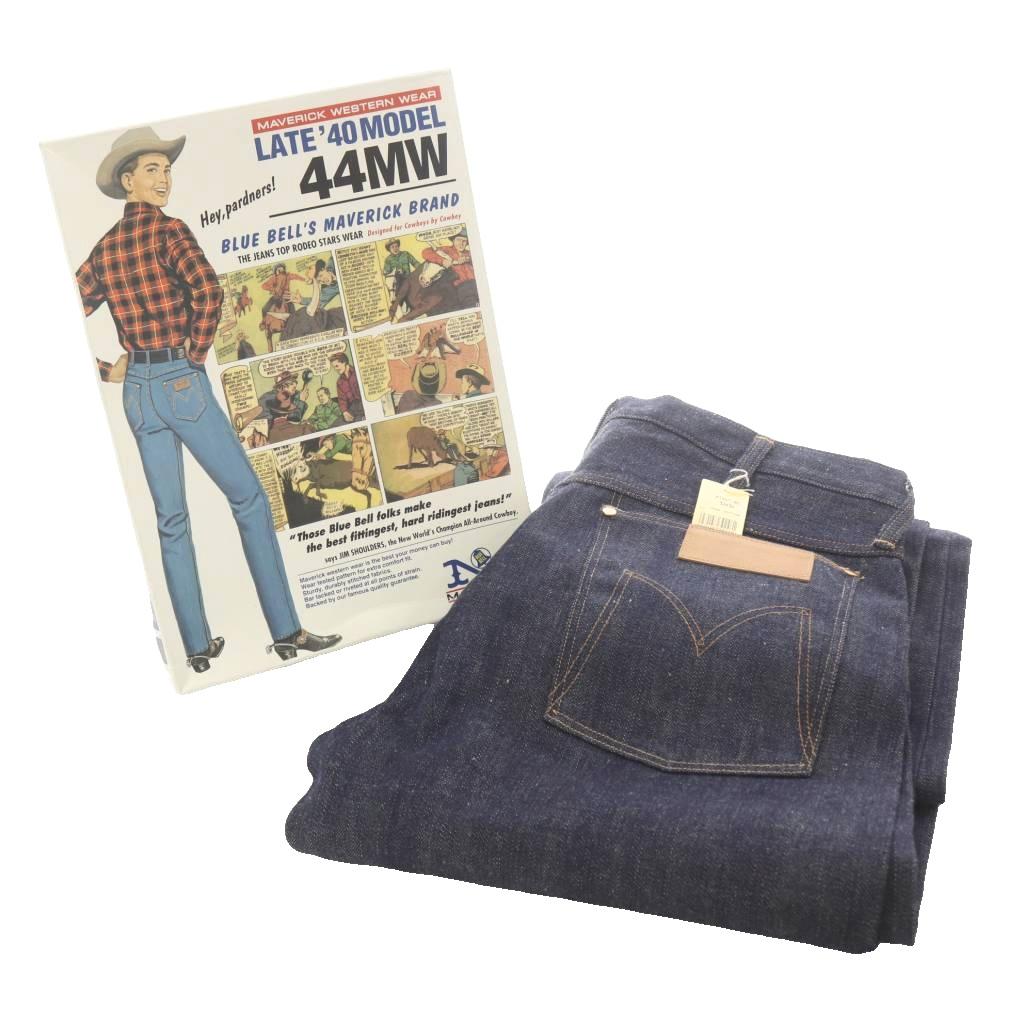 【中古】未使用品 MAVERICK マーベリック ブルーベル BLUEBELL LATE'40モデル 復刻版 44MW ジーンズ デニムパンツ デッドストック 箱付き タグ付き W32 L34 青 ブルー K1441-80 /MW ■GY12 メンズ 【ベクトル 古着】 260314
