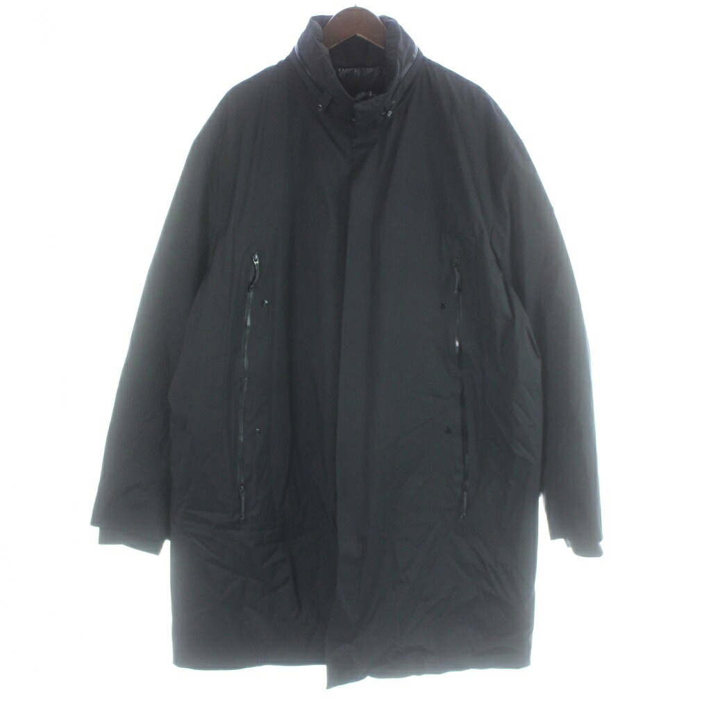 【中古】モンクレール MONCLER HOWE ハウ ダウンコート ロング 止水ジップ スタンドカラー ラバーワッペン 5 黒 ブラック H10911C00003 /MW ■GY18 メンズ 【ベクトル 古着】 260319｜ブランド古着ベクトルプレミアム店