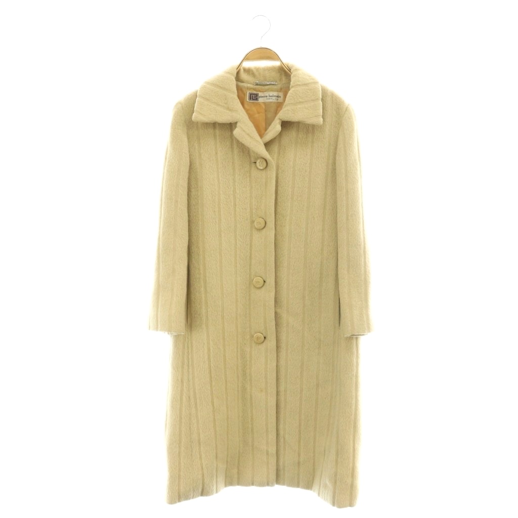 【中古】バルマン BALMAIN ピエールバルマン pierre balmain ロングコート アウター アルパカ100% 11A2 ベージュ /DF ■GY18 レディース 【ベクトル 古着】 260401