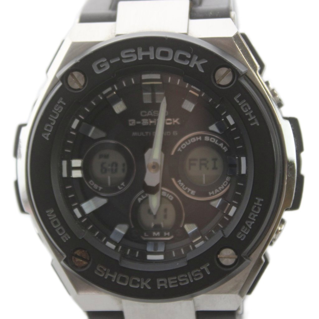 【中古】カシオジーショック CASIO G-SHOCK GST-W300 ウオッチ ご覧なさる 電磁波 ソーラー クロノグラフ アナデジ 黒 黒いこと ■GY18 /MQ メンズ 【ベクター 古着】 260320