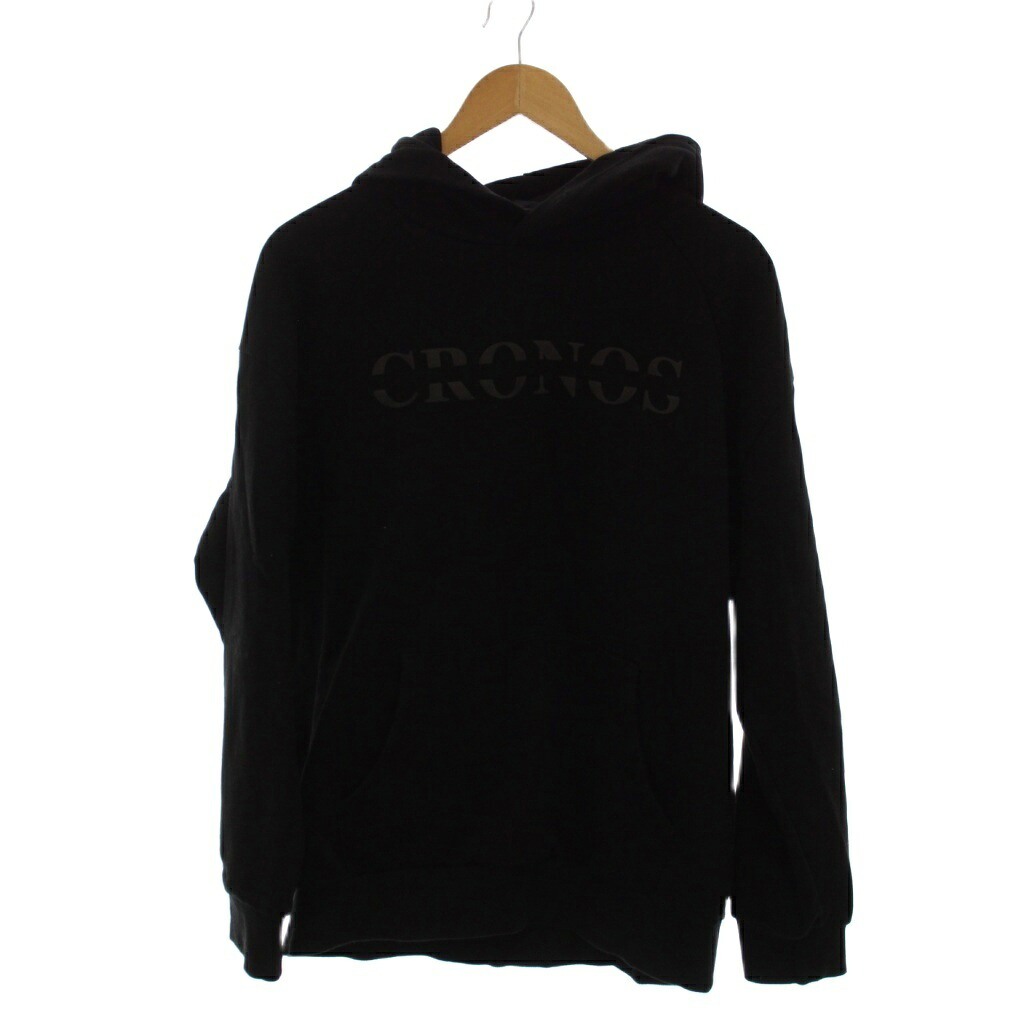 【中古】クロノス CRONOS パーカー M 黒 ブラック 長袖 ロゴプリント CR-PK-0052 /LP ■GY17 レディース 【ベクトル 古着】 260325｜ブランド古着ベクトルプレミアム店 9,933円