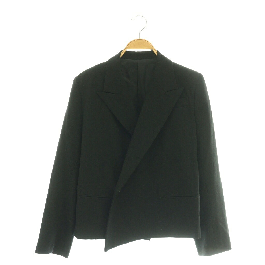 【中古】ヨウジヤマモト YOHJI YAMAMOTO テーラードジャケット ウール 変形 1b シングル 1 ブラック /HK ■GY35 レディース 【ベクトル 古着】 260330