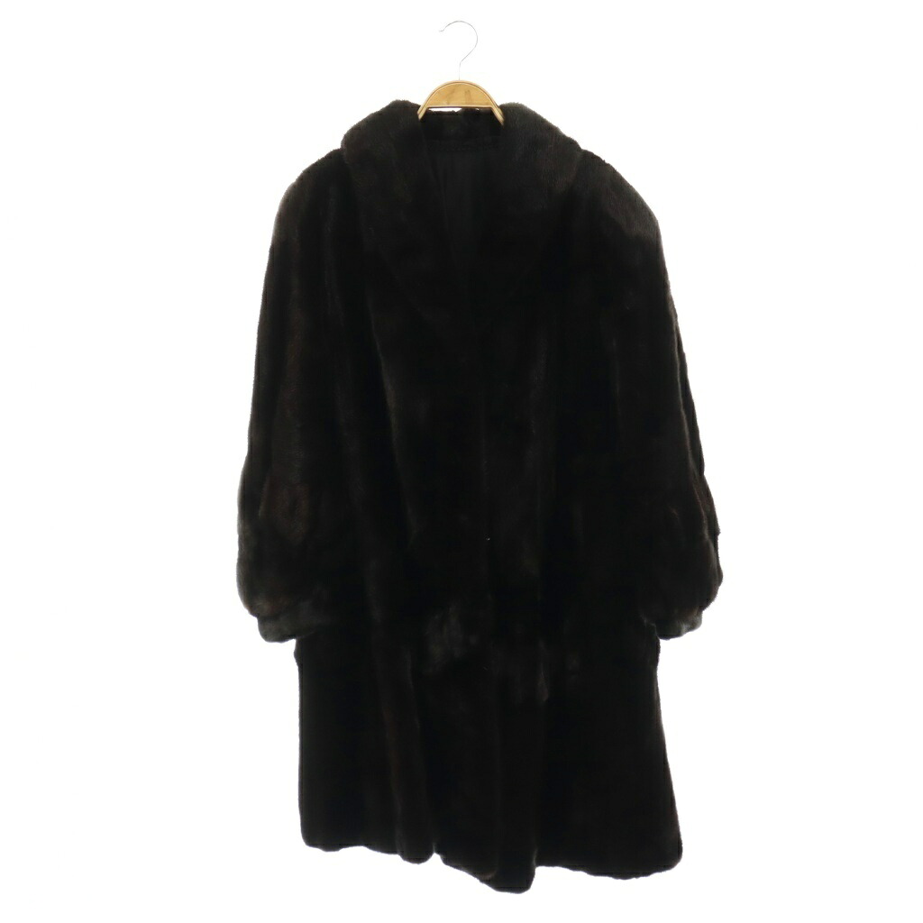 【中古】ノーブランド ミンクファー ロング コート 毛皮 F ダークブラウン /DF ■GY18 レディース 【ベクトル 古着】 260404 22,248円