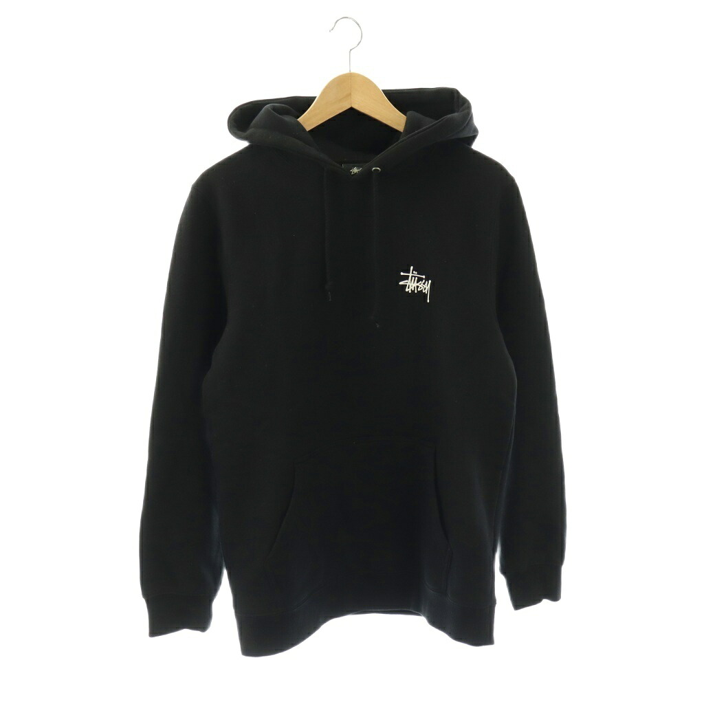 【中古】ステューシー STUSSY 流汗 調教師 パーカー ティーシャツ ロゴタイプ 裏起毛 S 黒いこと 白いこと /DO メンズ 【ベクター 古着】 260326