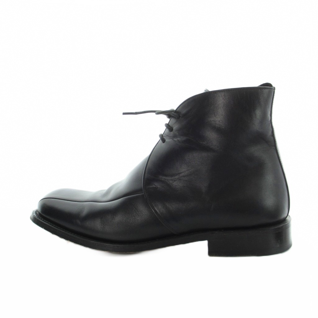 【中古】極点スミス PAUL SMITH チャッカブーツ 遊撃手 スクエアトゥ ロゴタイプ なめし革 7.5 26糎 黒 黒いこと  ■GY17 /MQ メンズ 【ベクター 古着】 260406