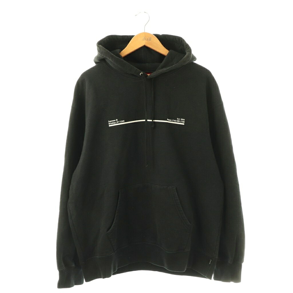【中古】シュプリーム SUPREME 20AW shop hooded sweatshirt 流汗 調教師 パーカー XL 黒いこと 白いこと /DO ■GY17 メンズ 【ベクター 古着】 260326