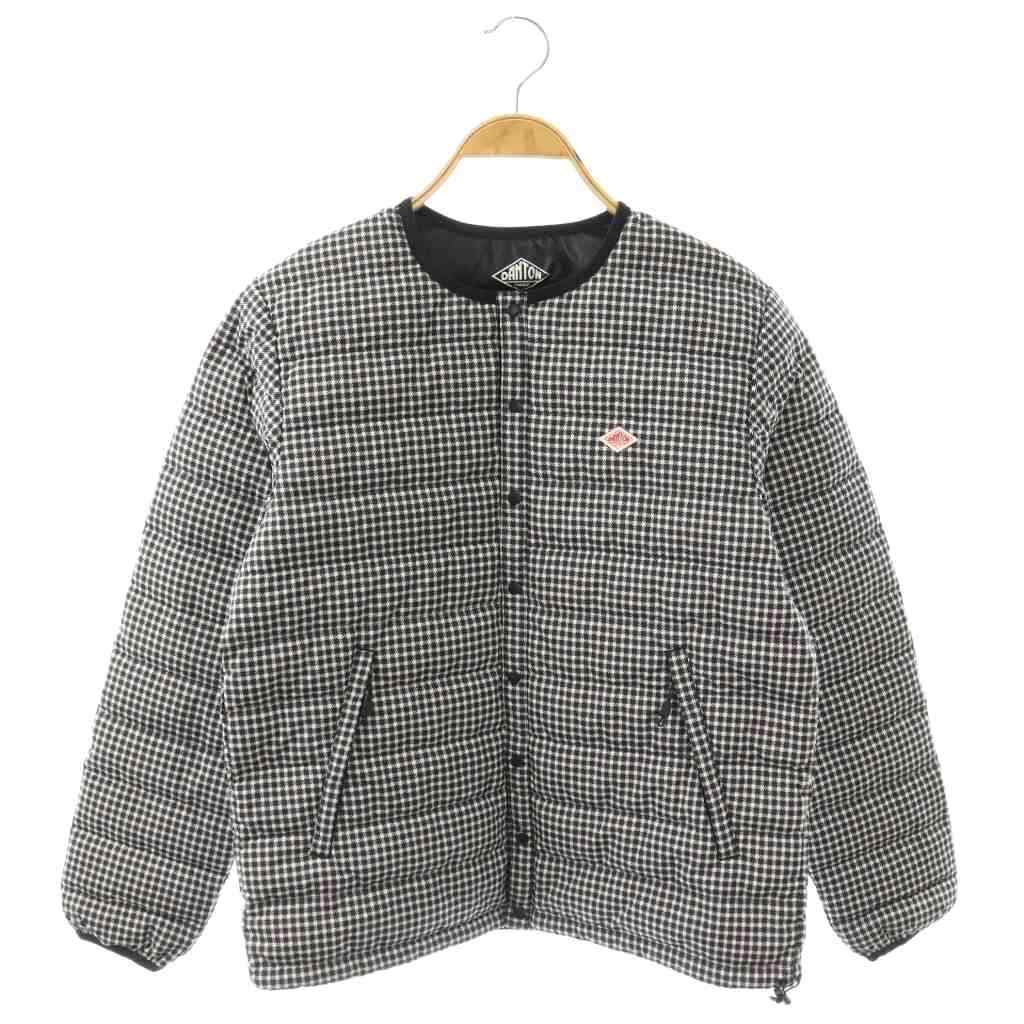 【中古】未使用品 ダントン DANTON DT-A0001 NNP ダウンジャケット インナー クルーネック 千鳥格子 M ブラック ホワイト /HK ■GY18 レディース 【ベクトル 古着】 260326