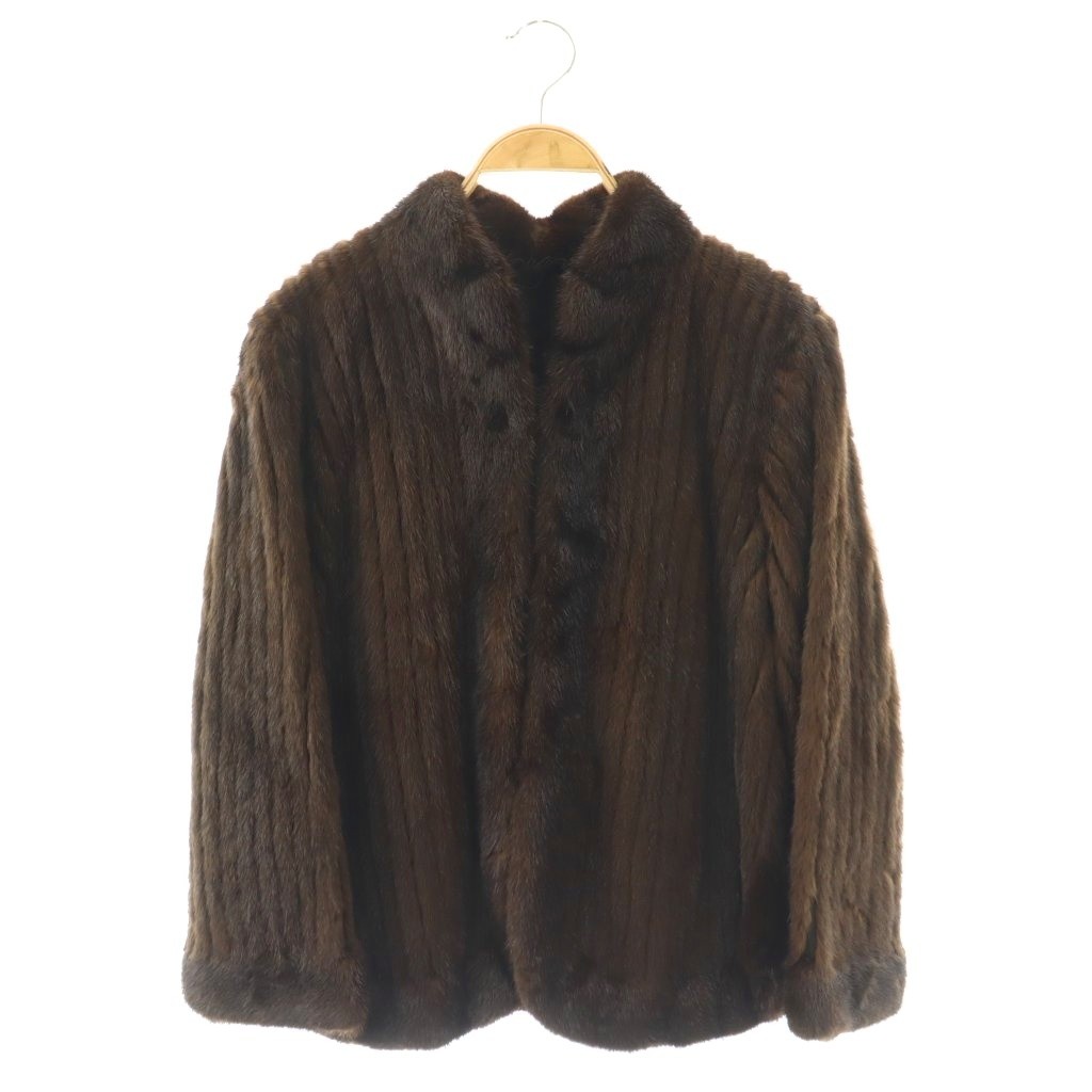 【中古】ノーブランド ファーコート ショートコート アウター 9 ブラウン /DF ■GY18 レディース 【ベクトル 古着】 260331｜ブランド古着ベクトルプレミアム店