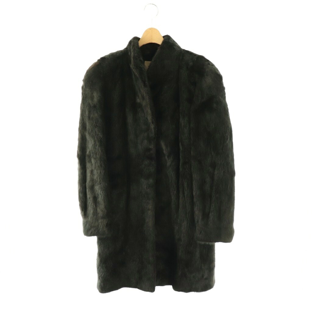 【中古】マルヴォワジー Malvoisie ミンクファー コート ミドル 毛皮 総裏地 13 ブラック 黒 /DO ■GY18 レディース 【ベクトル 古着】 260401