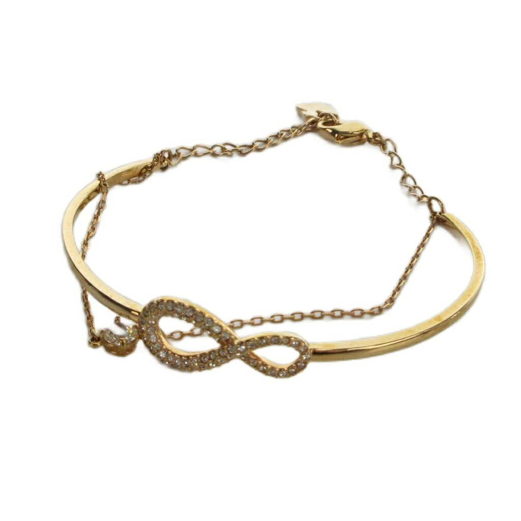 【中古】スワロフスキー SWAROVSKI バングル ブレスレット インフィニティ アクセサリー ラインストーン ビジュー ゴールド色 ■GY18 /MQ レディース 【ベクトル 古着】 260330