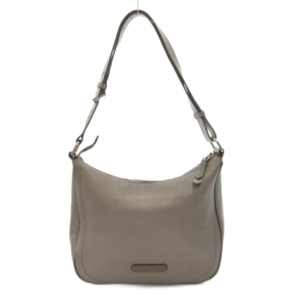 【中古】コールハーン COLE HAAN ショルダーバッグ 肩掛け レザー 型押しロゴ グレー /FF ■GY18 レディース 【ベクトル 古着】 260407