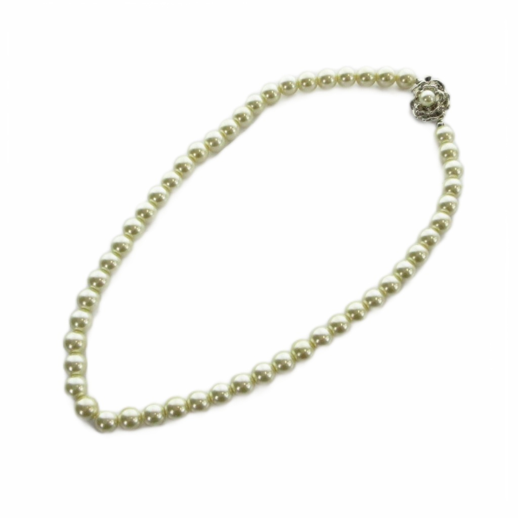 【中古】ノーブランド品 ネックレス アクセサリー 貝パール 真珠 8mm 白 ホワイト ■GY11 /MQ レディース 【ベクトル 古着】 260404