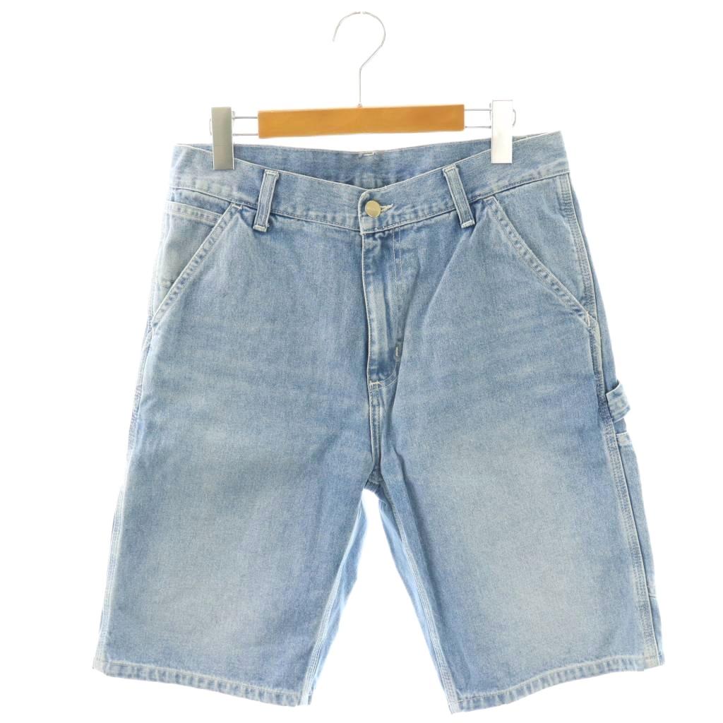 【中古】カーハート carhartt ショートパンツ ジーンズ ペインター ウォッシュ加工 ジッパーフライ 28 ライトブルー /DO ■GY01 メンズ 【ベクトル 古着】 260403