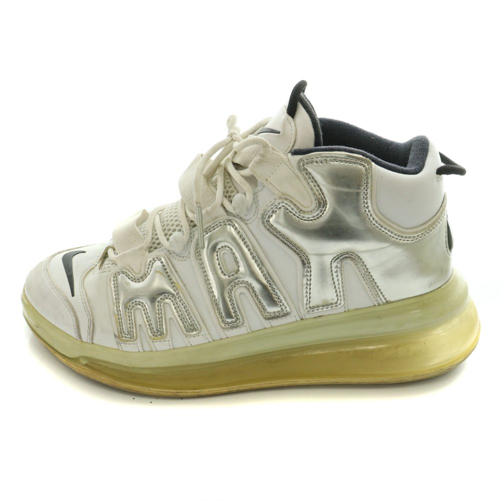 【中古】ナイキ NIKE エア モア アップテンポ720 クローム AIR MORE UPTEMPO 720 CHROME スニーカー US10.5 28.5cm 白 ホワイト シルバーカラー bq7668 100 ■GY01 メンズ 【ベクトル 古着】 260402｜ブランド古着ベクトルプレミアム店