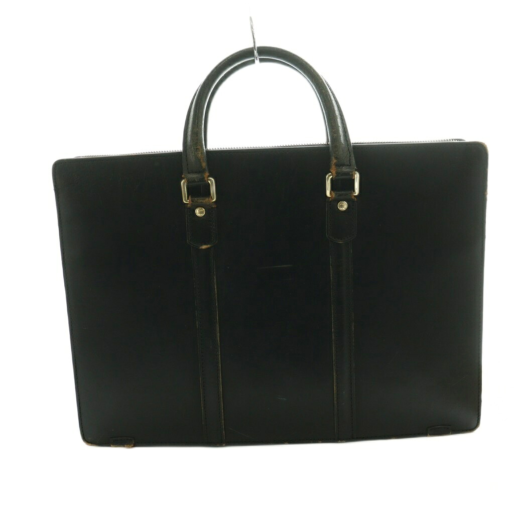 【中古】ボーイ PORTER 吉田鞄 ジャケット冠 CROWN 商行為御徒面子 ブリーフ容れもの トート 御手手 なめし革 黒 黒いこと /SS ■os ■GY01 メンズ 【ベクター 古着】 260402