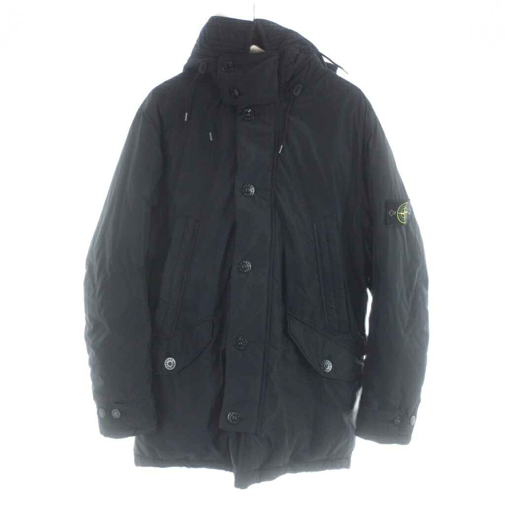 【中古】ストーンアイランド STONE ISLAND MICRO REPS DOWN マイクロレップス ダウン ジャケットコート N3-B ワッペンロゴ L 黒 ブラック 611540926-A /MW ■GY17 メンズ 【ベクトル 古着】 260403｜ブランド古着ベクトルプレミアム店