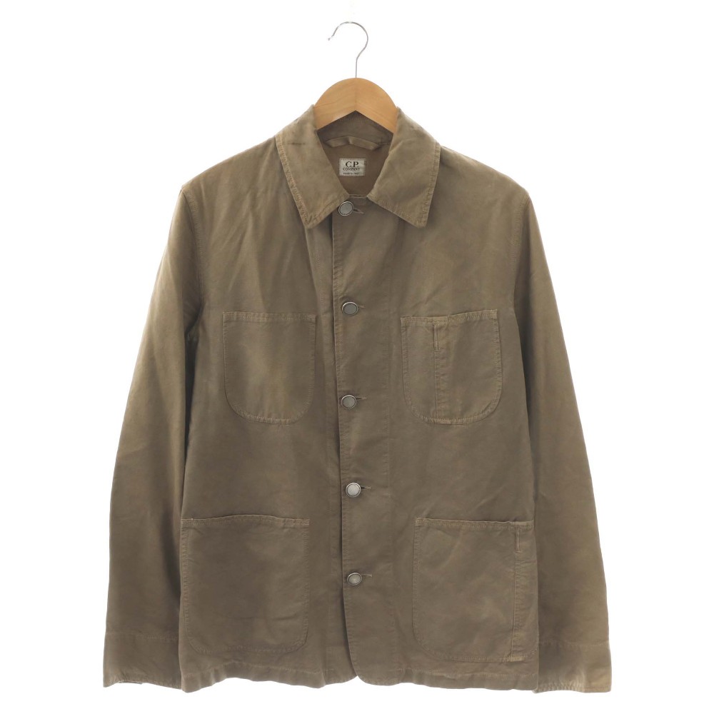 【中古】シーピーカンパニー C.P.COMPANY カバーオール ジャケット アウター ワンカラー ロゴ 48 グレージュ 36184920 /BB ■GY17 メンズ 【ベクトル 古着】 260405