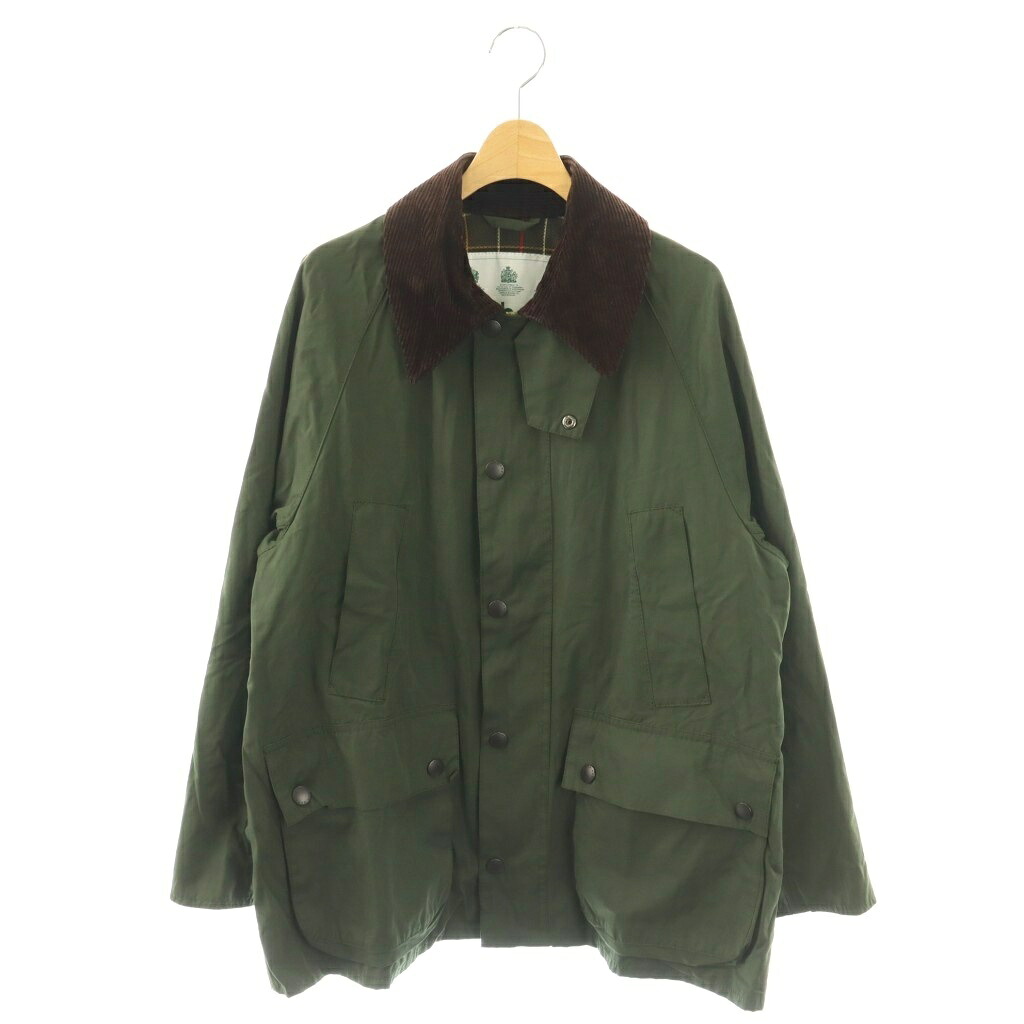 【中古】バブアー Barbour オーバーサイズ ピーチド ビデイル カジュアル ジャケット OS PEACHED BEDALE CASUAL JACKET 36 カーキ /SS ■OS ■GY17 メンズ 【ベクトル 古着】 260330