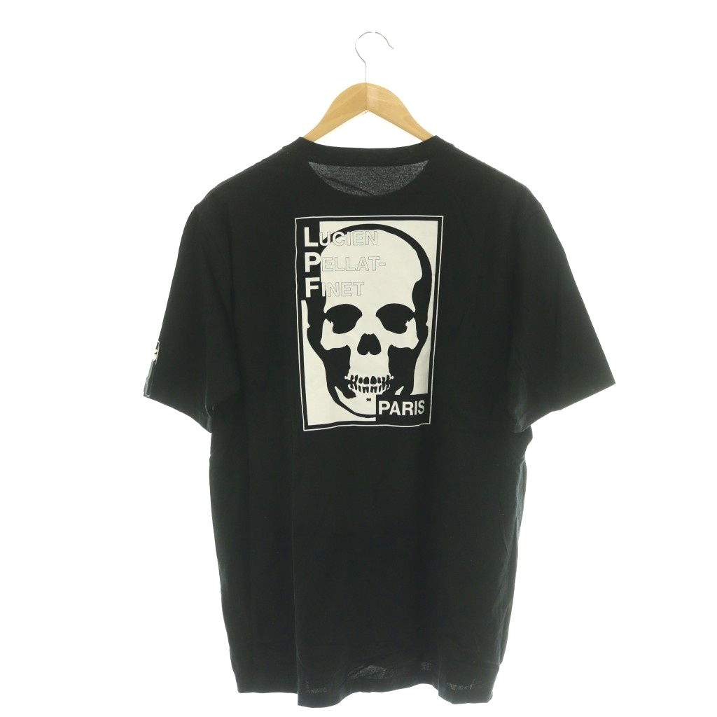 【中古】ルシアンペラフィネ LUCIEN PELLAT-FINET バックプリントTシャツ 半袖 スカル ロゴ L ブラック /MY ■OS ■GY17 メンズ 【ベクトル 古着】 260330