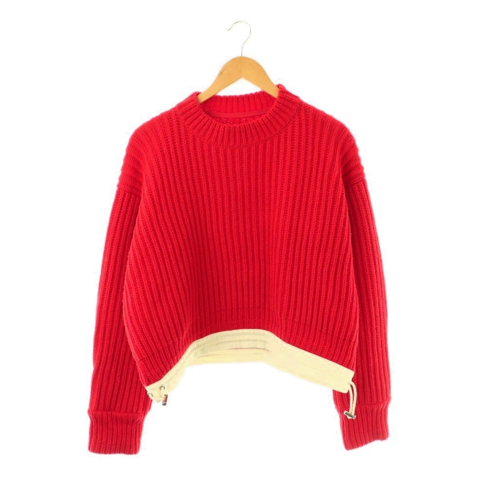 【中古】サカイ sacai 編み物 スウェーター 羊毛 ナイロン 2 赤いこと 象牙色 22-06290 /DO ■GY11 レディース 【ベクター 古着】 260508