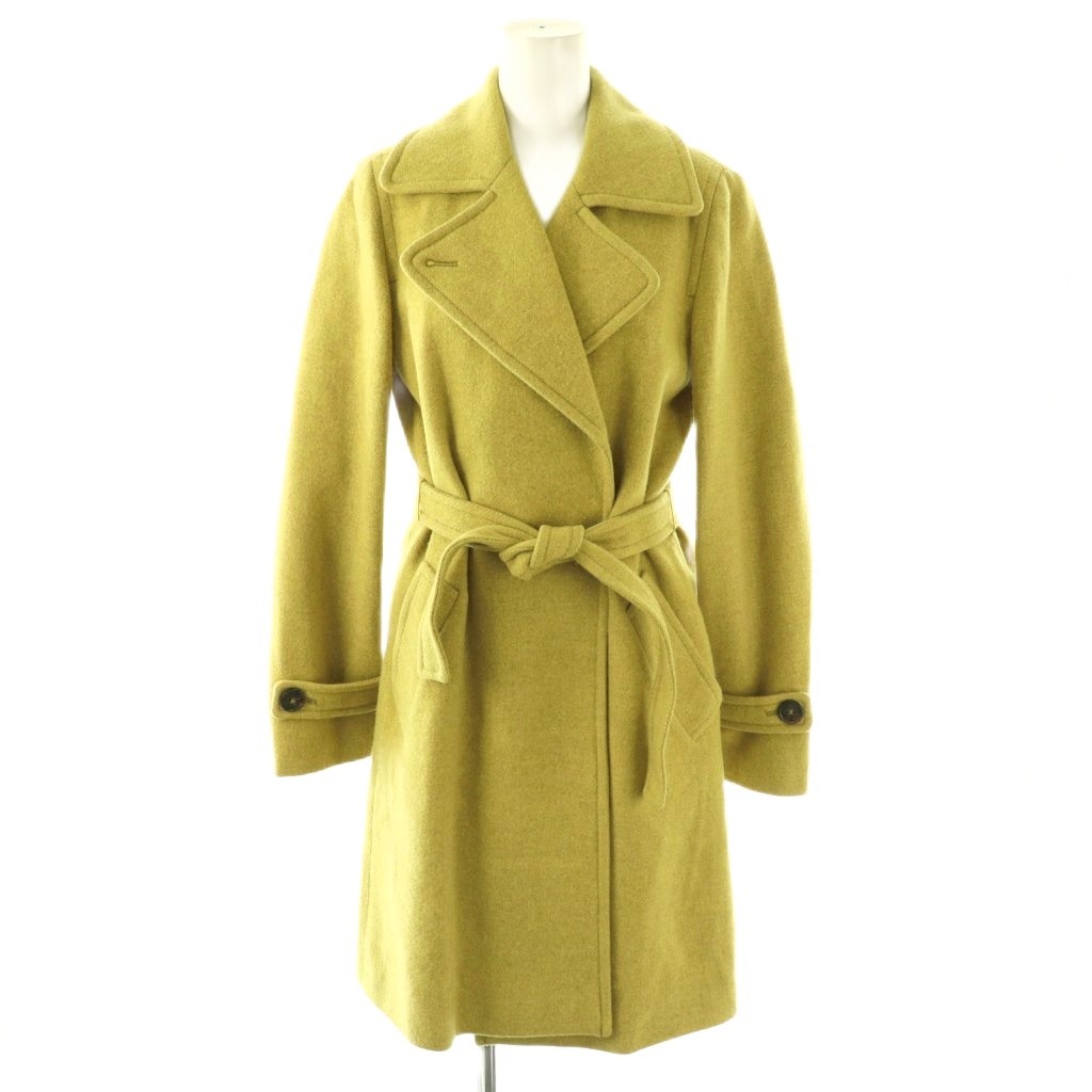 【中古】マックスマーラ 土日伝達ルート MAX MARA WEEKEND LINE ロング厚地の外套 アウター 胴締め付き添い人 38 黄色緑であること /DF ■GY18 レディース 【ベクター 古着】 260331