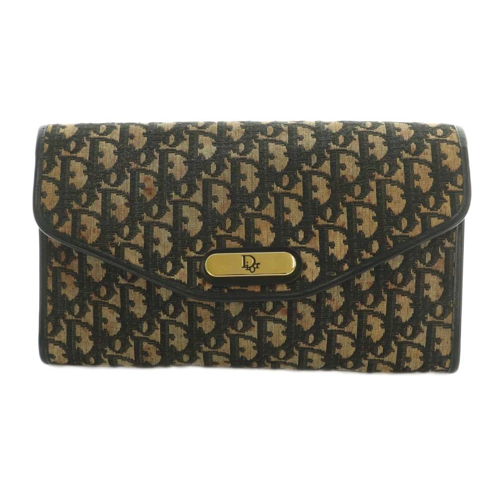 【中古】ディオール Christian Dior クラッチペダル御徒面子 寄りあい御徒面子 トロッター柄 ベージュ 黒 /MI ■GY18 レディース 【ベクター 古着】 260407