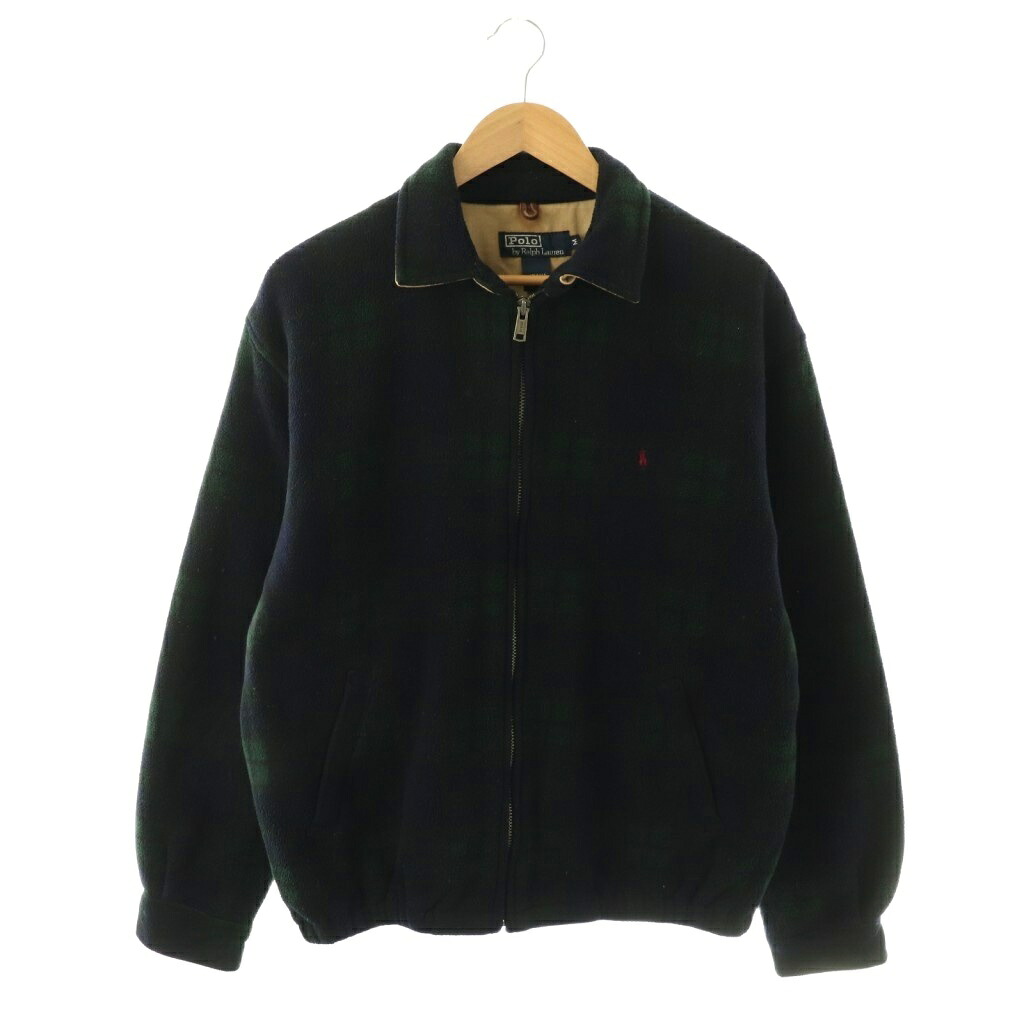 【中古】ポロ バイ ラルフローレン Polo by Ralph Lauren スウィングトップ 上衣 フリース 上衣 読み合わせる M 米国海軍 緑であること /DF メンズ 【ベクター 古着】 260403