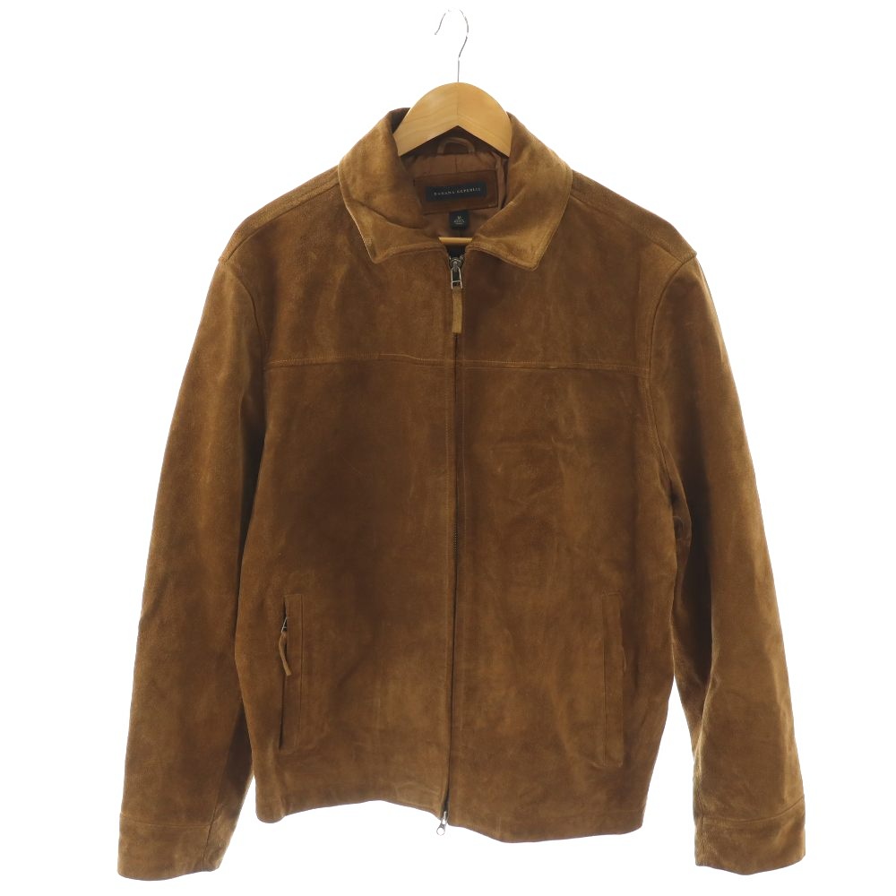 【中古】バナナリパブリック BANANA REPUBLIC レザージャケット スエード ヴィンテージ 本革 ジップアップ M ブラウン /CX ■GY99 メンズ 【ベクトル 古着】 260403｜ブランド古着ベクトルプレミアム店
