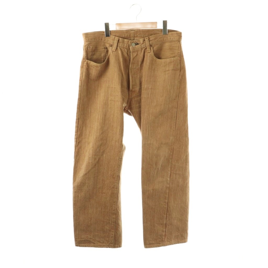 【中古】シュガーケーン SUGAR CANE デニム ジーンズ 砂糖黍 ボタンフライ 緑耳 セルビッチ ベージュ /CX ■GY40 メンズ 【ベクトル 古着】 260404