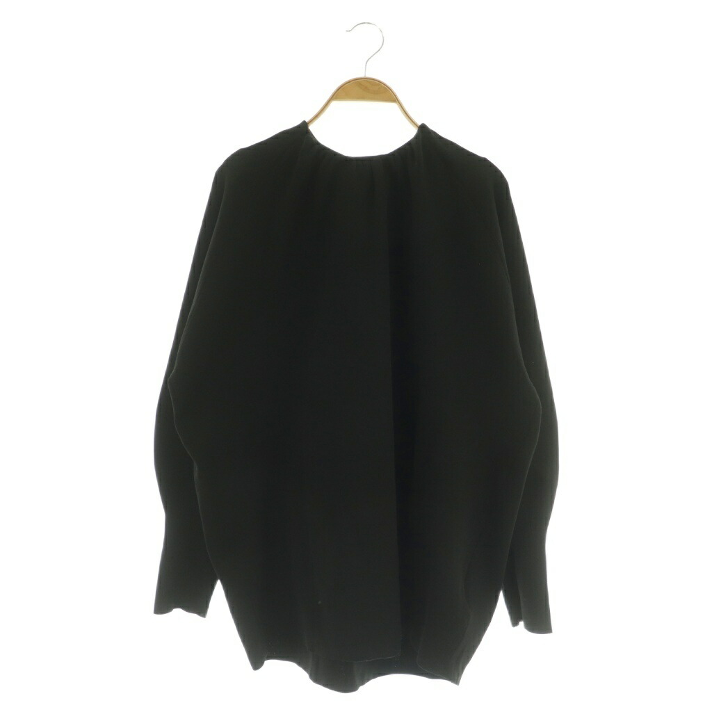 【中古】未使用品 トゥー ユナイテッドアローズ TO UNITED ARROWS ニット セーター 長袖 ギャザー F ブラック /MY ■OS ■GY18 レディース 【ベクトル 古着】 260407