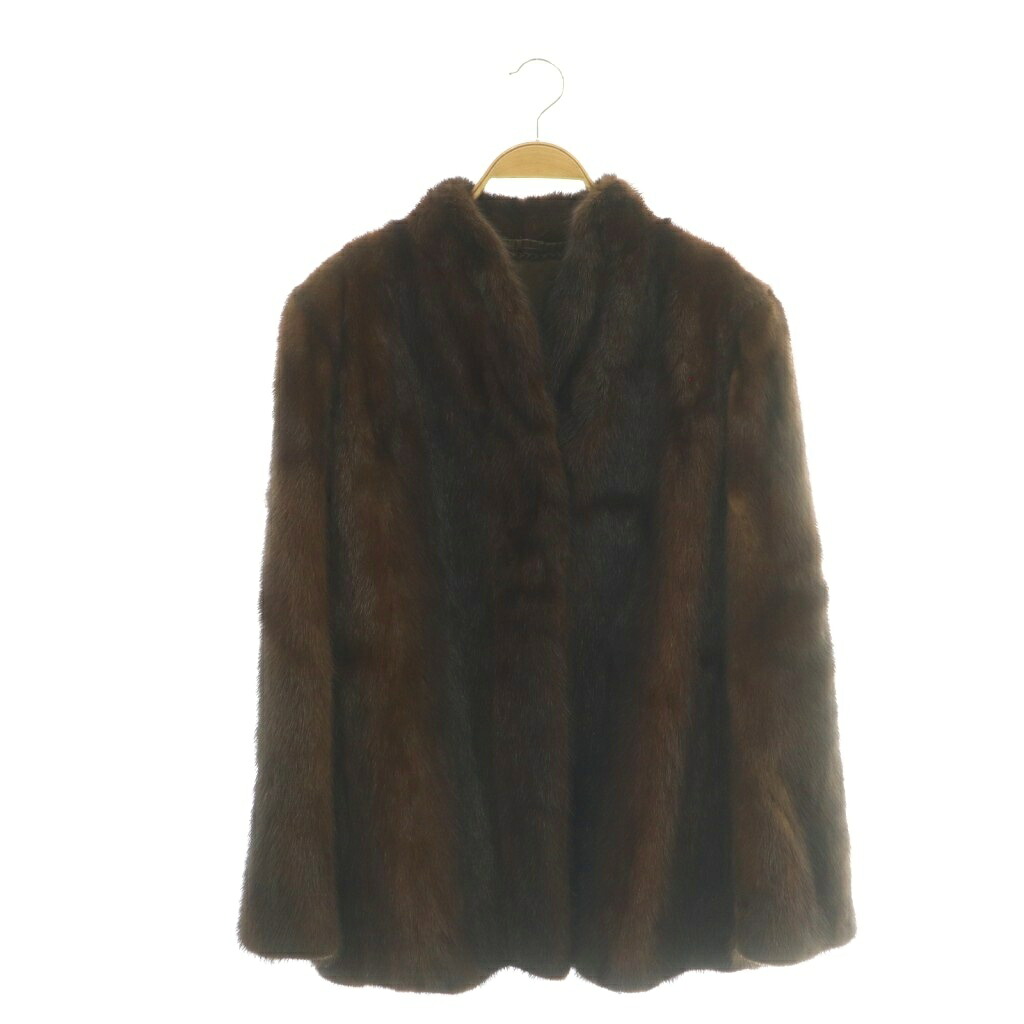 【中古】ノーブランド ファーコート アウター ミンクファー 毛皮 ミドル丈 13 ブラウン /CX ■GY18 レディース 【ベクトル 古着】 260415|ブランド古着ベクトルプレミアム店