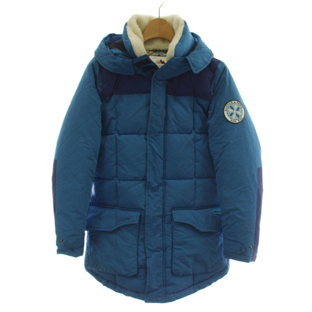 【中古】スコッチ&ソーダ SCOTCH & SODA キッズ 男の子 中綿ジャケット 青 ブルー ラバーパッチ 長袖 157611-20-FWBM-A10 /GG ■GY17 キッズ 【ベクトル 古着】 260409