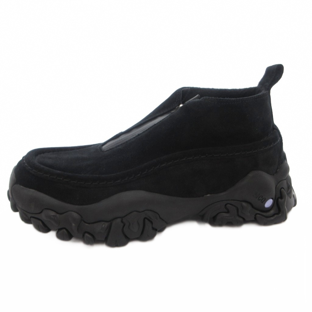 【中古】未使用品 アレキサンダーマックイーン ALEXANDER MCQUEEN McQ タグ付き シューズ スニーカー スエード ジップアップ Vibramソール ローカット 41 黒 ブラック /FF メンズ 【ベクトル 古着】 260413