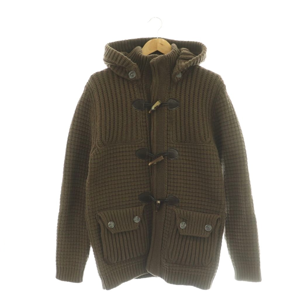 【中古】バーク Bark ダッフルコート ニット ウール S 茶 ■GY19 /SY ■OS レディース 【ベクトル 古着】 260414｜ブランド古着ベクトルプレミアム店