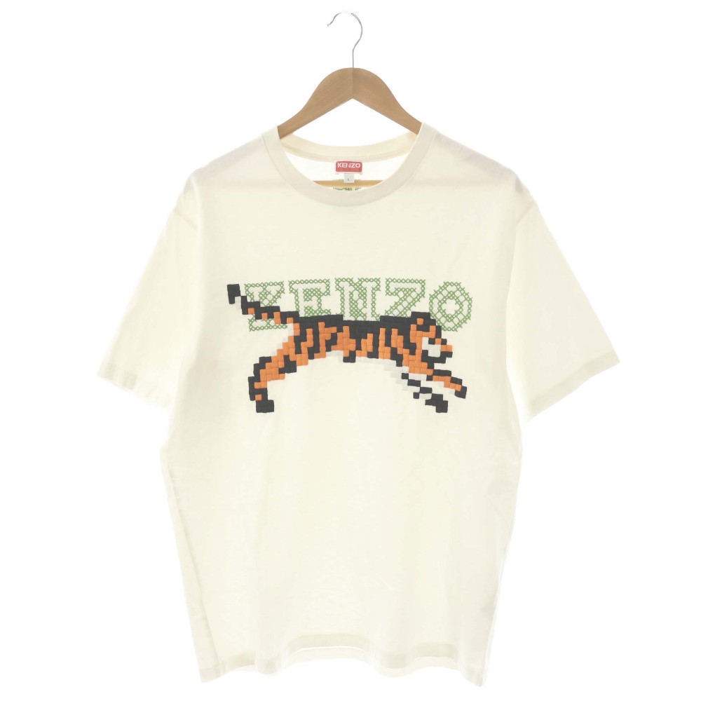 【中古】ケンゾー KENZO PARIS Tシャツ 刺繍 半袖 L 白 ■GY19 /SY ■OS メンズ 【ベクトル 古着】 260410