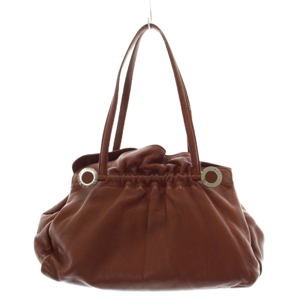 【中古】ブルガリ BVLGARI ショルダーバッグ トートバッグ ロゴ レザー 茶 ブラウン /AN53 ■GY17 ■OH レディース 【ベクトル 古着】 260427|ブランド古着ベクトルプレミアム店
