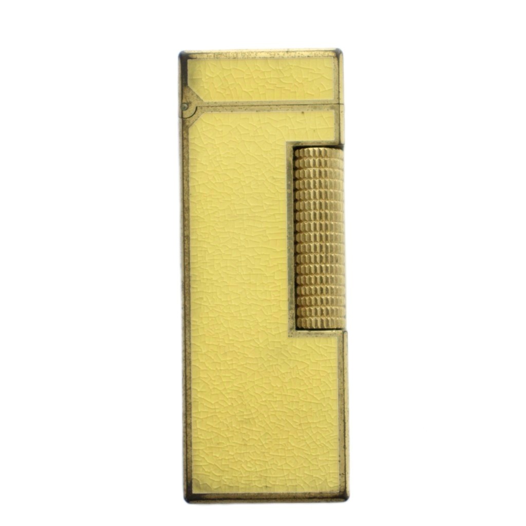 【中古】ダン吸血鬼 dunhill ジャンク品 屁っ放りともし火 巻き式 吹かす具 吹かすグッズ 葉巻きタバコ 黄味がかった 黄色 ゴールド色合い 火花未突きとめる /BB ■GY18 余分の物 【ベクター 古着】 260424